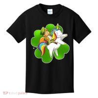 Cute Leprechaun Riding Unicorn Kids T-Shirt thumb 0