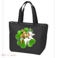 Cute Leprechaun Riding Unicorn Tote Bag thumb 3