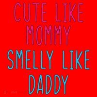 Cute Like Mommy Smelly Like Daddy Santa Hat thumb 1