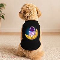 Cute Little Astronaut Drinking Coffee Doggie Tank thumb 2