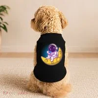 Cute Little Astronaut Drinking Coffee Doggie Tank thumb 2