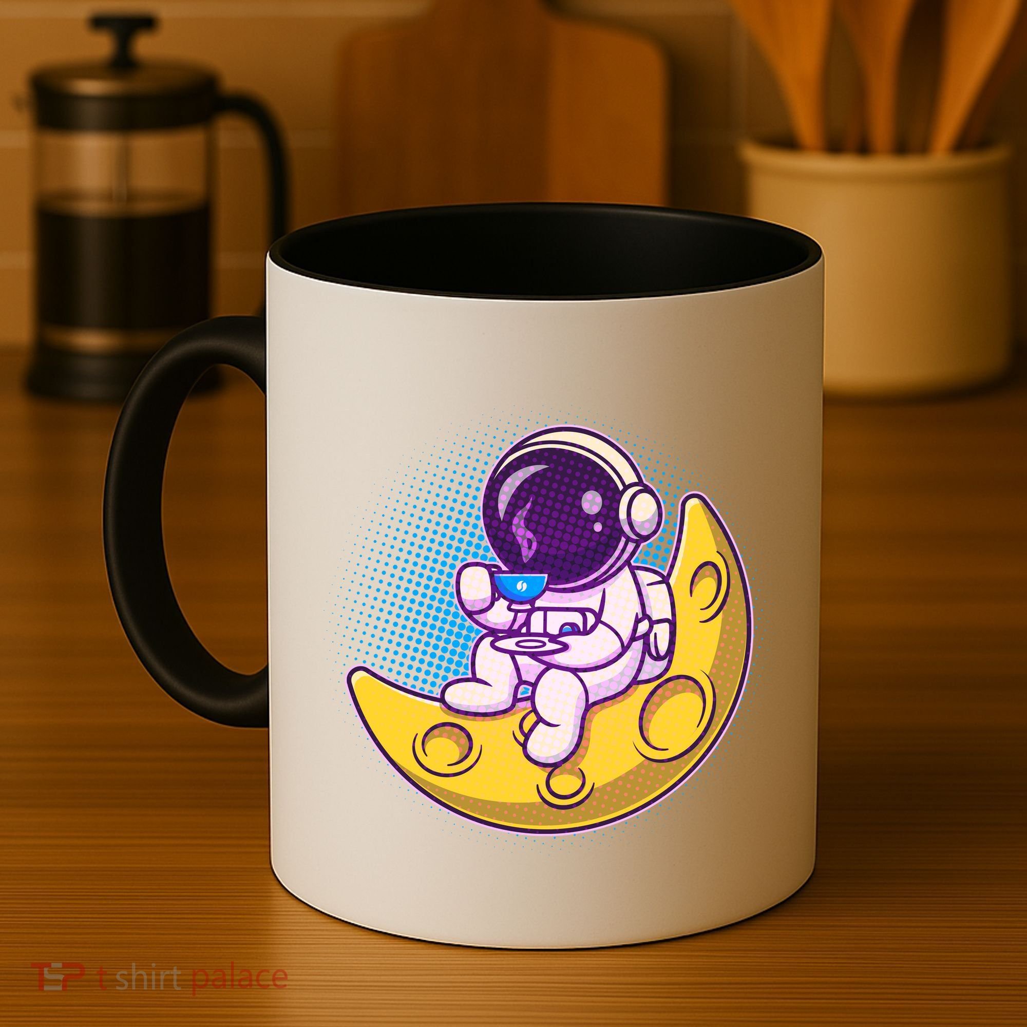 Cute Little Astronaut Drinking Coffee Coffee Mug