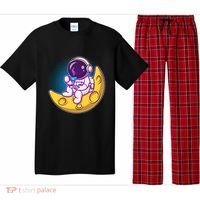 Cute Little Astronaut Drinking Coffee Pajama Set thumb 0