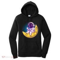 Cute Little Astronaut Drinking Coffee Women's Hoodie thumb 0
