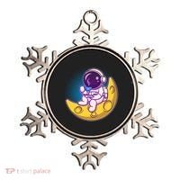 Cute Little Astronaut Drinking Coffee Ornament thumb 0