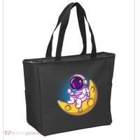 Cute Little Astronaut Drinking Coffee Tote Bag thumb 2