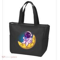 Cute Little Astronaut Drinking Coffee Tote Bag thumb 3