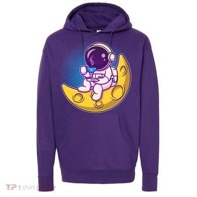 Cute Little Astronaut Drinking Coffee Hoodie