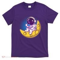 Cute Little Astronaut Drinking Coffee T-Shirt thumb 0
