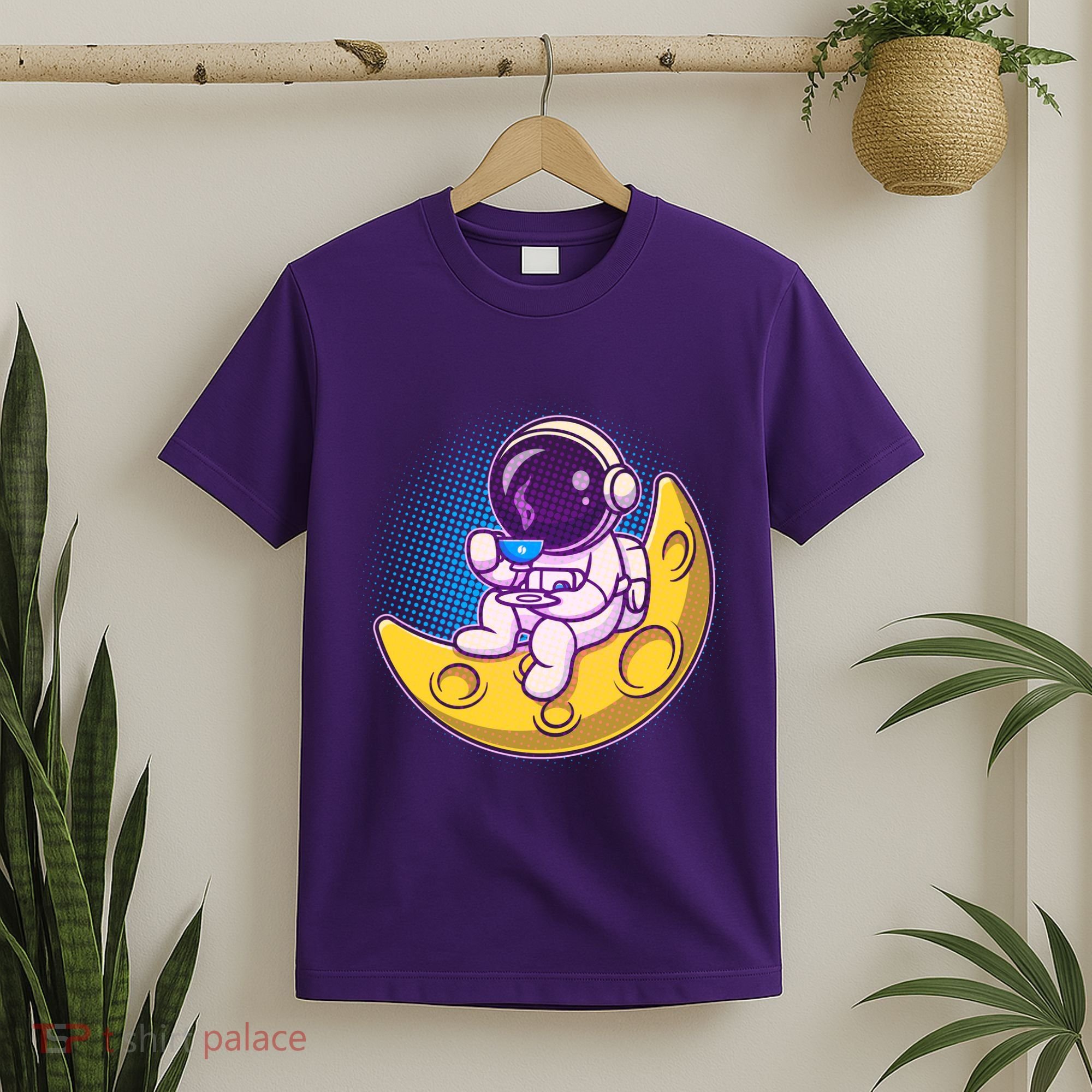 Cute Little Astronaut Drinking Coffee T-Shirt