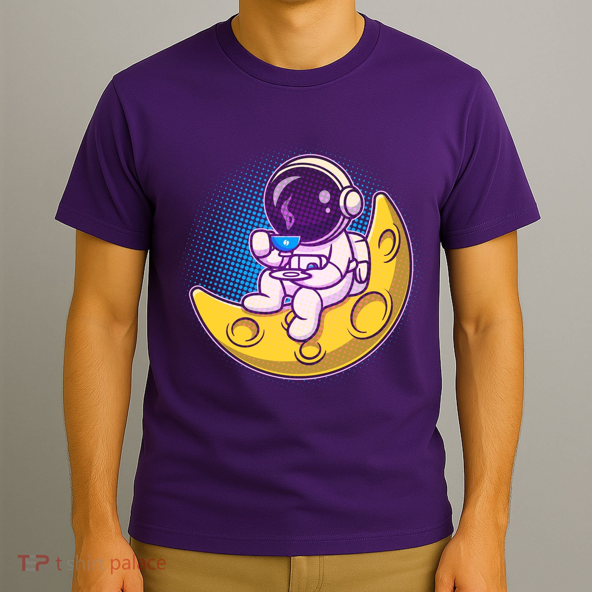 Cute Little Astronaut Drinking Coffee T-Shirt