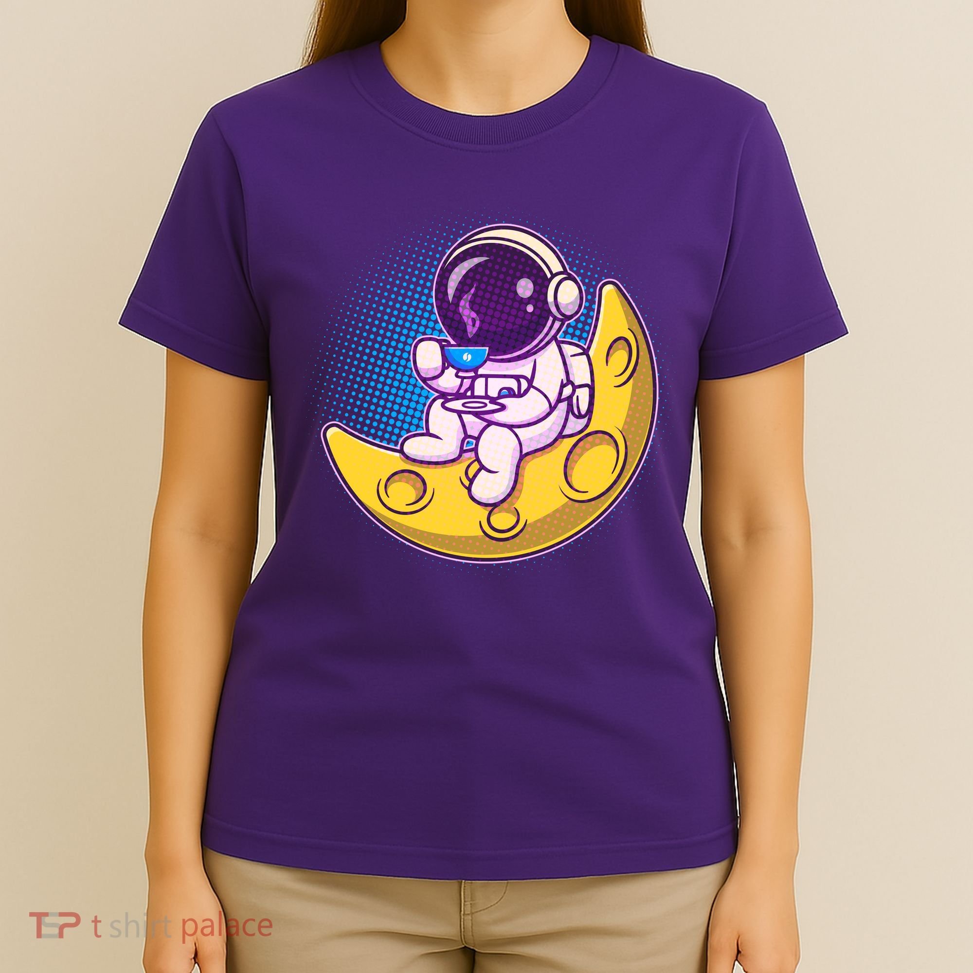 Cute Little Astronaut Drinking Coffee T-Shirt
