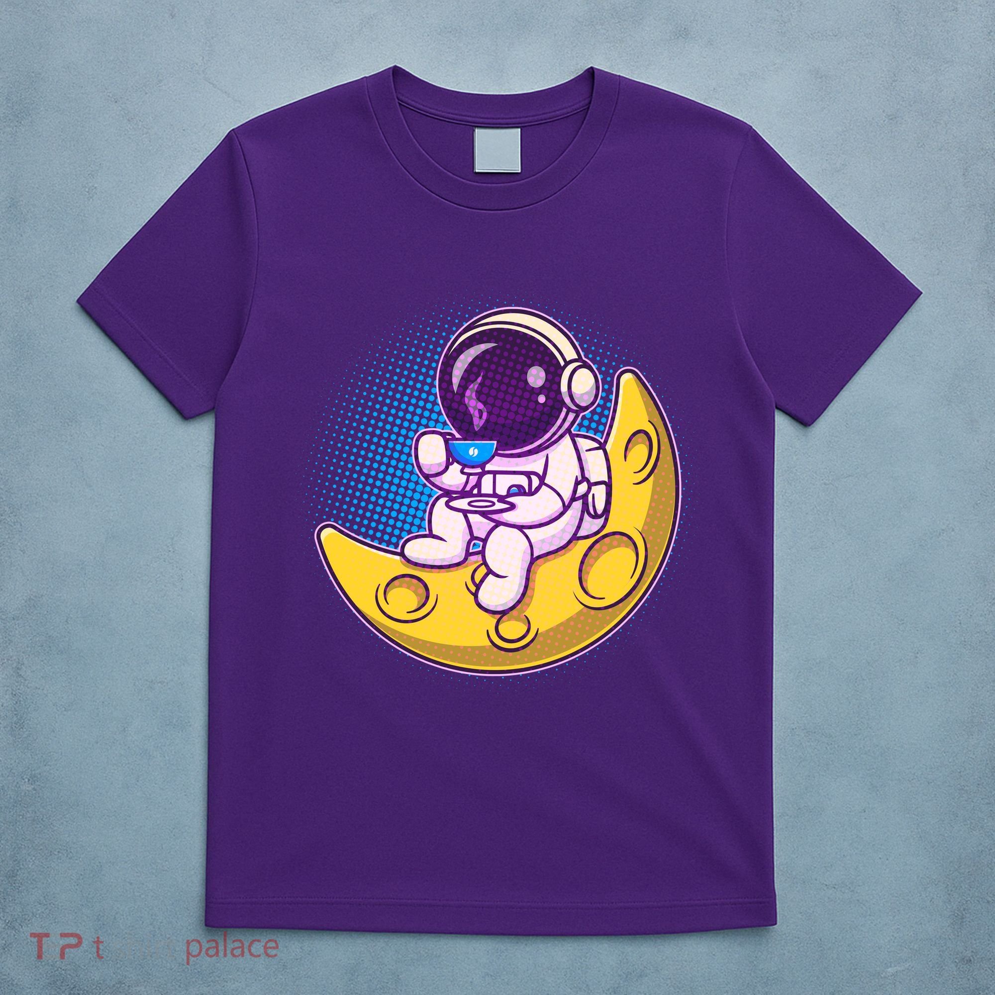 Cute Little Astronaut Drinking Coffee T-Shirt