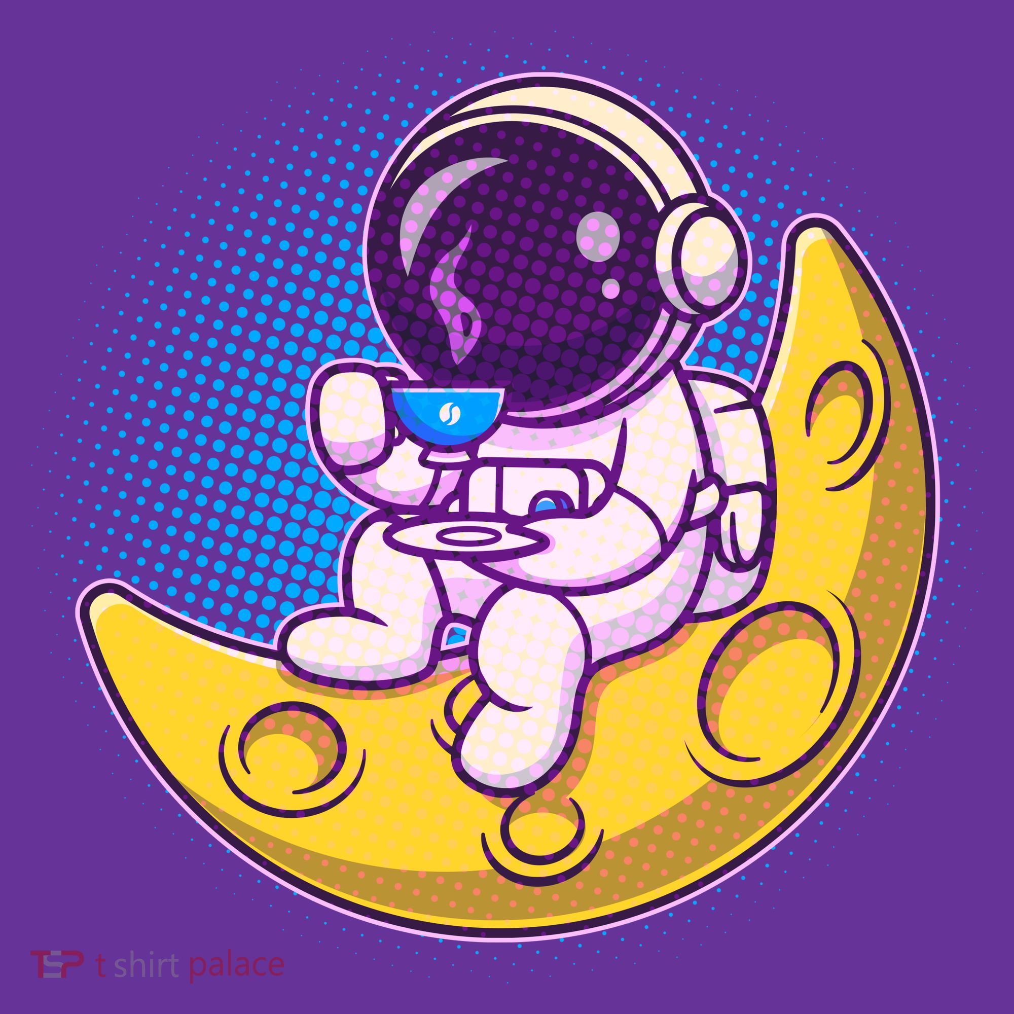 Cute Little Astronaut Drinking Coffee Hat