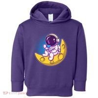 Cute Little Astronaut Drinking Coffee Toddler Hoodie thumb 0