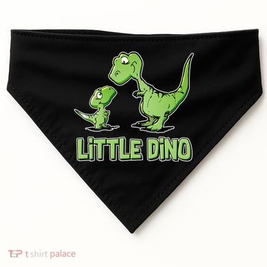Cute Little Dino Dinosaur Little Younger Sibling USA-Made Doggie Bandana