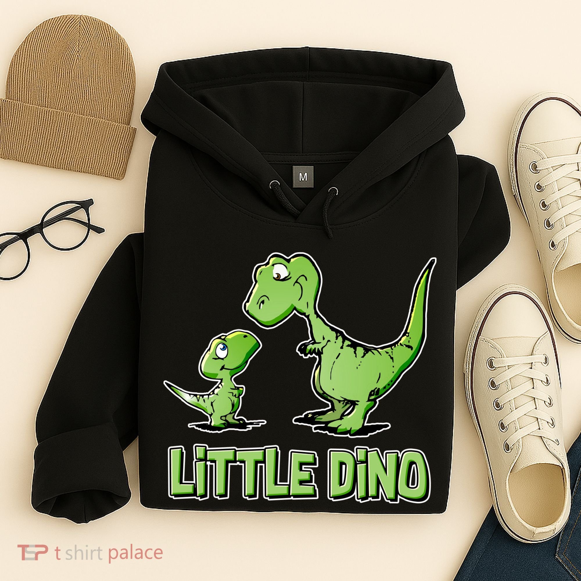 Cute Little Dino Dinosaur Little Younger Sibling Hoodie