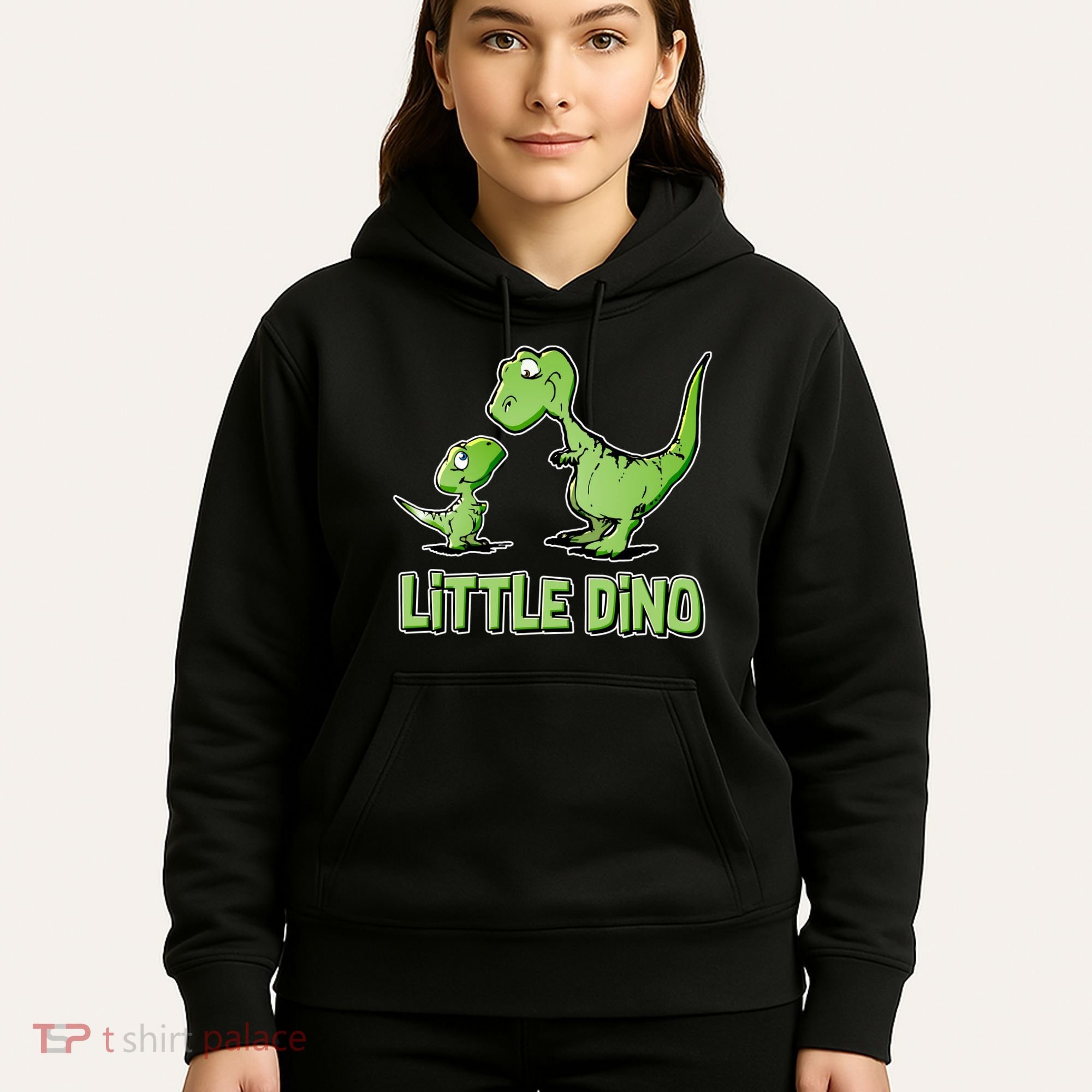 Cute Little Dino Dinosaur Little Younger Sibling Hoodie