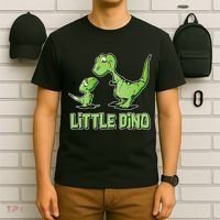 Cute Little Dino Dinosaur Little Younger Sibling T-Shirt thumb 6