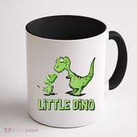 Cute Little Dino Dinosaur Little Younger Sibling Coffee Mug thumb 1