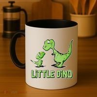 Cute Little Dino Dinosaur Little Younger Sibling Coffee Mug thumb 4