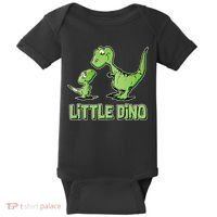 Cute Little Dino Dinosaur Little Younger Sibling Baby Bodysuit thumb 0