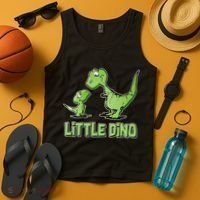 Cute Little Dino Dinosaur Little Younger Sibling Tank Top thumb 4