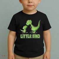 Cute Little Dino Dinosaur Little Younger Sibling Toddler T-Shirt thumb 2