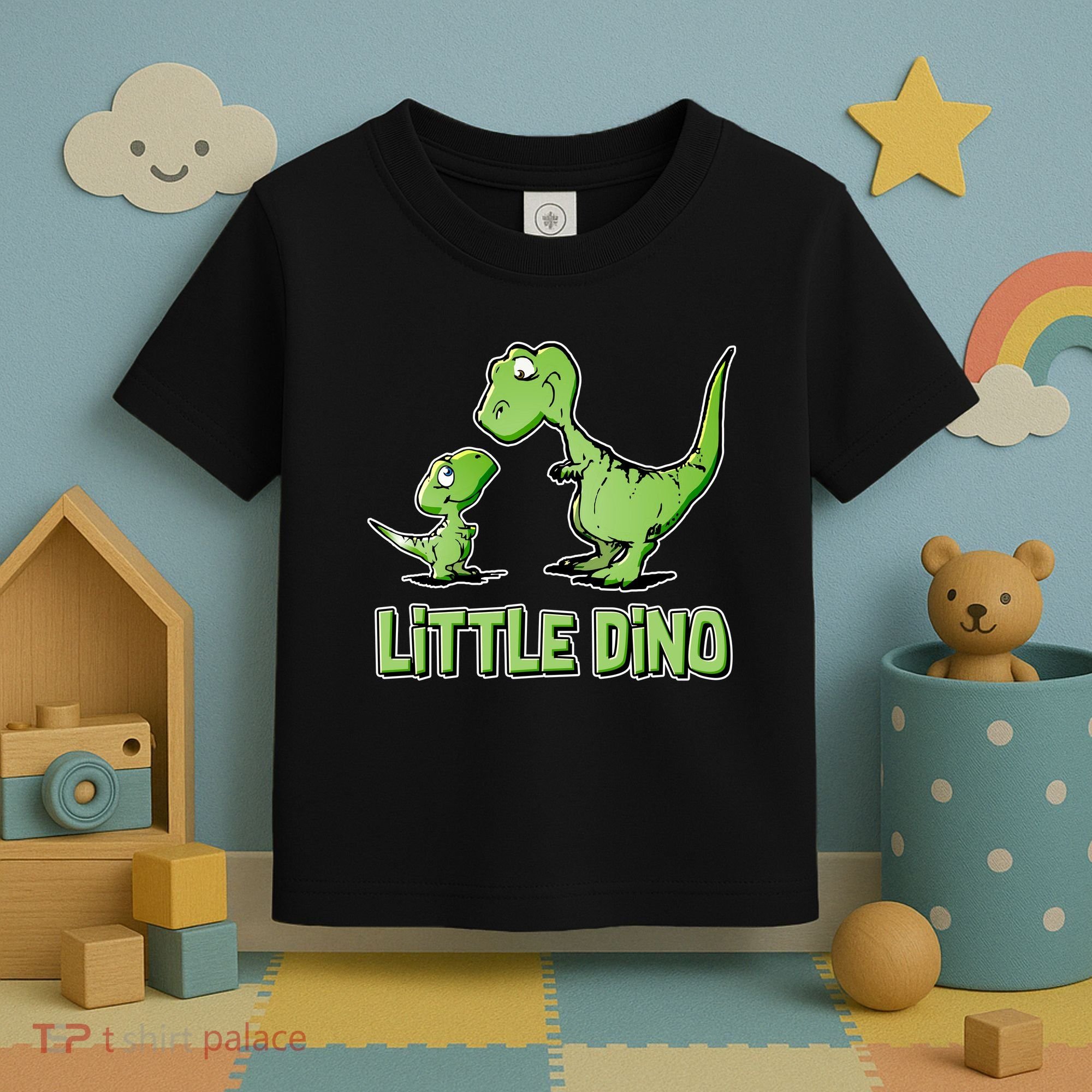 Cute Little Dino Dinosaur Little Younger Sibling Toddler T-Shirt