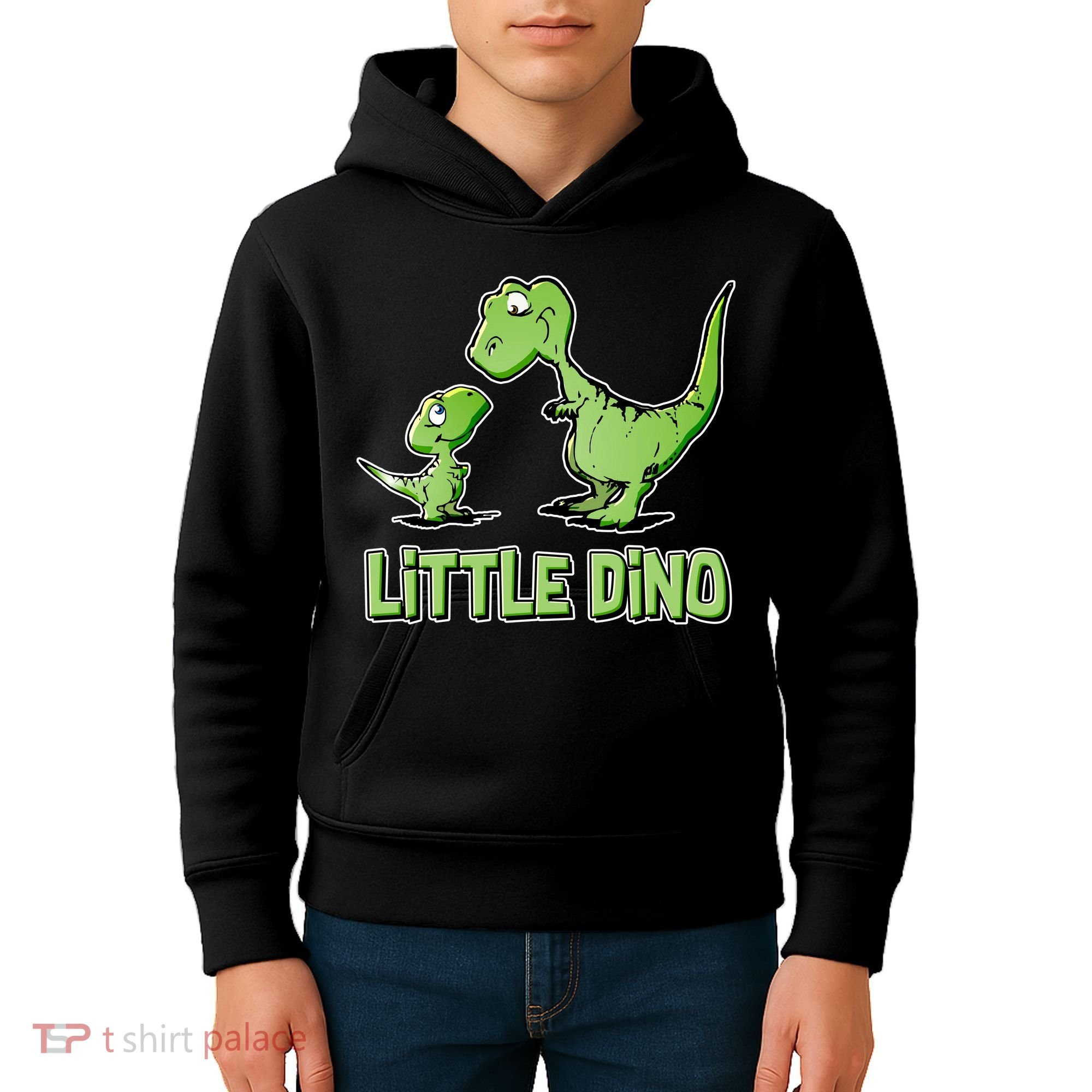 Cute Little Dino Dinosaur Little Younger Sibling Kids Hoodie