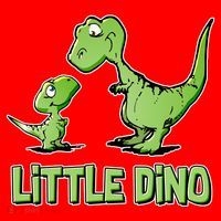 Cute Little Dino Dinosaur Little Younger Sibling Santa Hat thumb 1