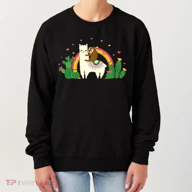 Cute Llama Sloth Love Women's Sweatshirt