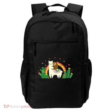 Cute Llama Sloth Love Backpack