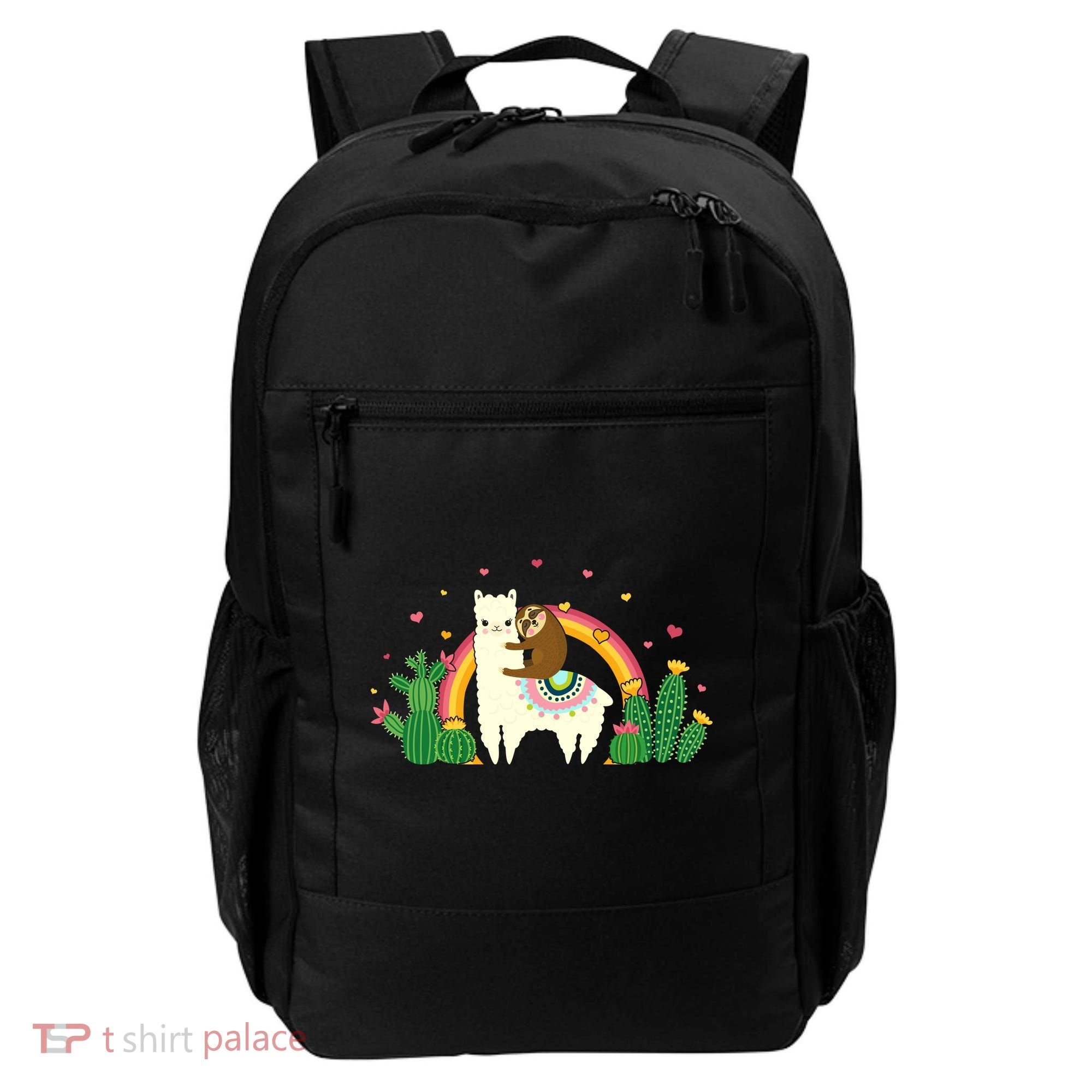 Cute Llama Sloth Love Backpack