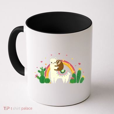 Cute Llama Sloth Love Coffee Mug