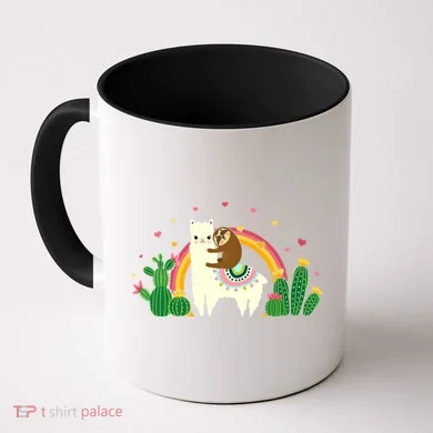 Cute Llama Sloth Love Coffee Mug