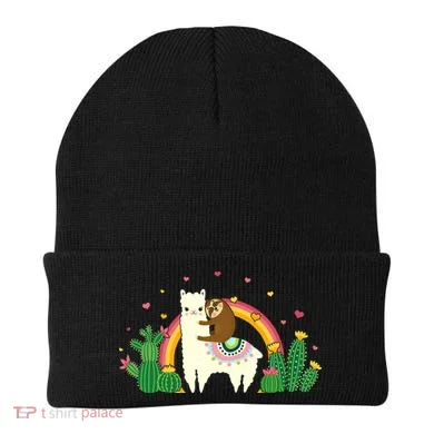 Cute Llama Sloth Love Beanie