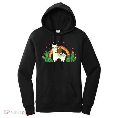 Cute Llama Sloth Love Women's Hoodie