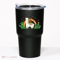 Cute Llama Sloth Love Tumbler thumb 0