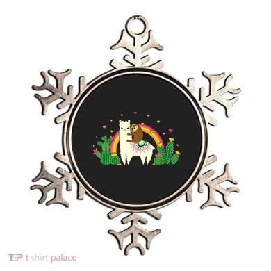 Cute Llama Sloth Love Ornament