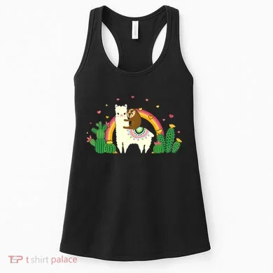 Cute Llama Sloth Love Women's Tank Top