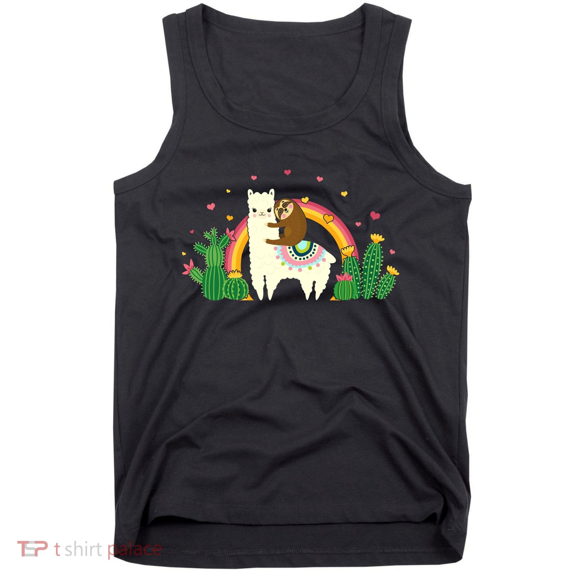 Cute Llama Sloth Love Tank Top