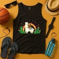 Cute Llama Sloth Love Tank Top thumb 4