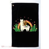 Cute Llama Sloth Love Golf Towel thumb 0
