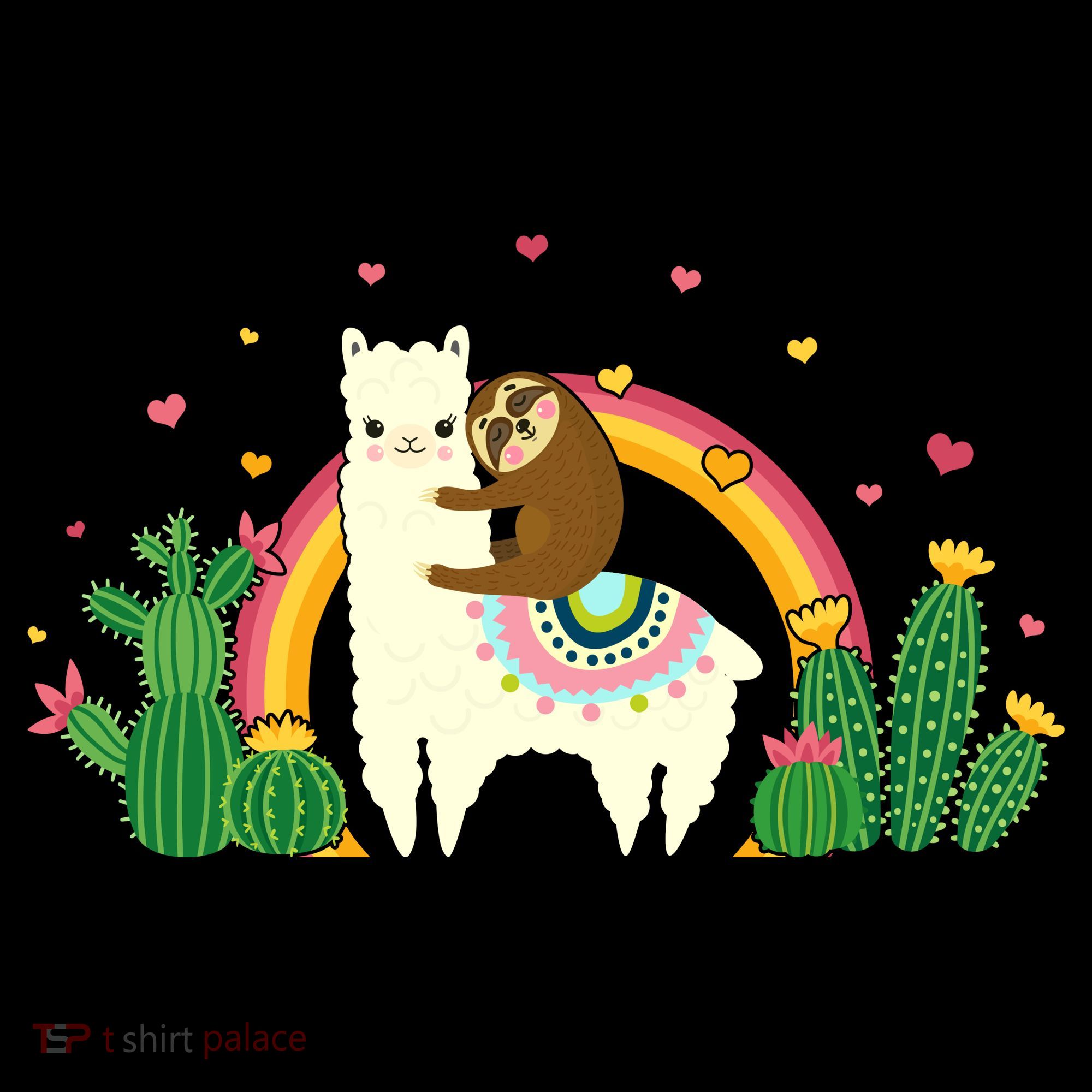 Cute Llama Sloth Love Women's Long Sleeve Shirt