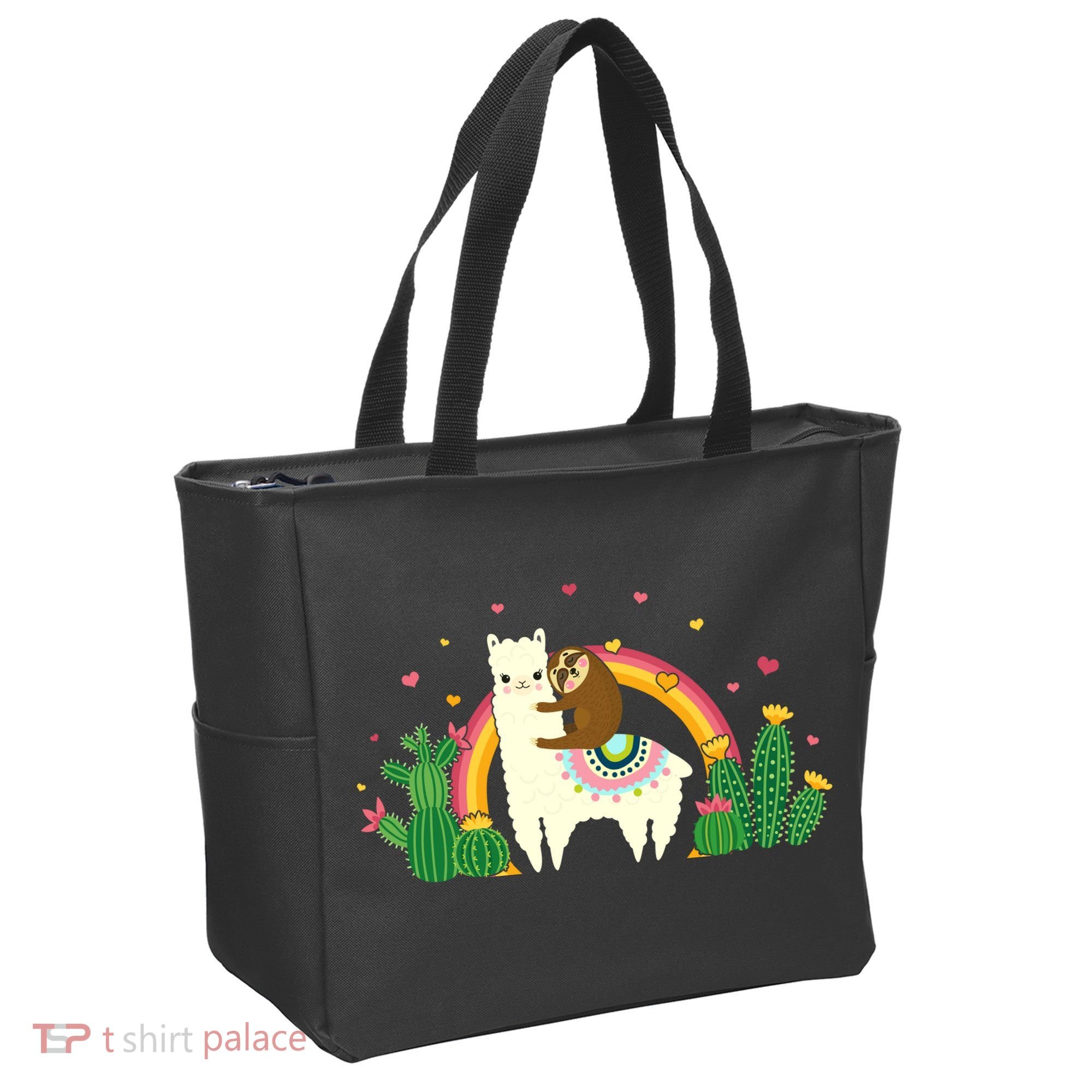 Cute Llama Sloth Love Tote Bag