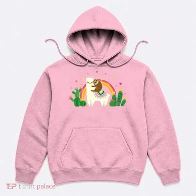 Cute Llama Sloth Love Hoodie