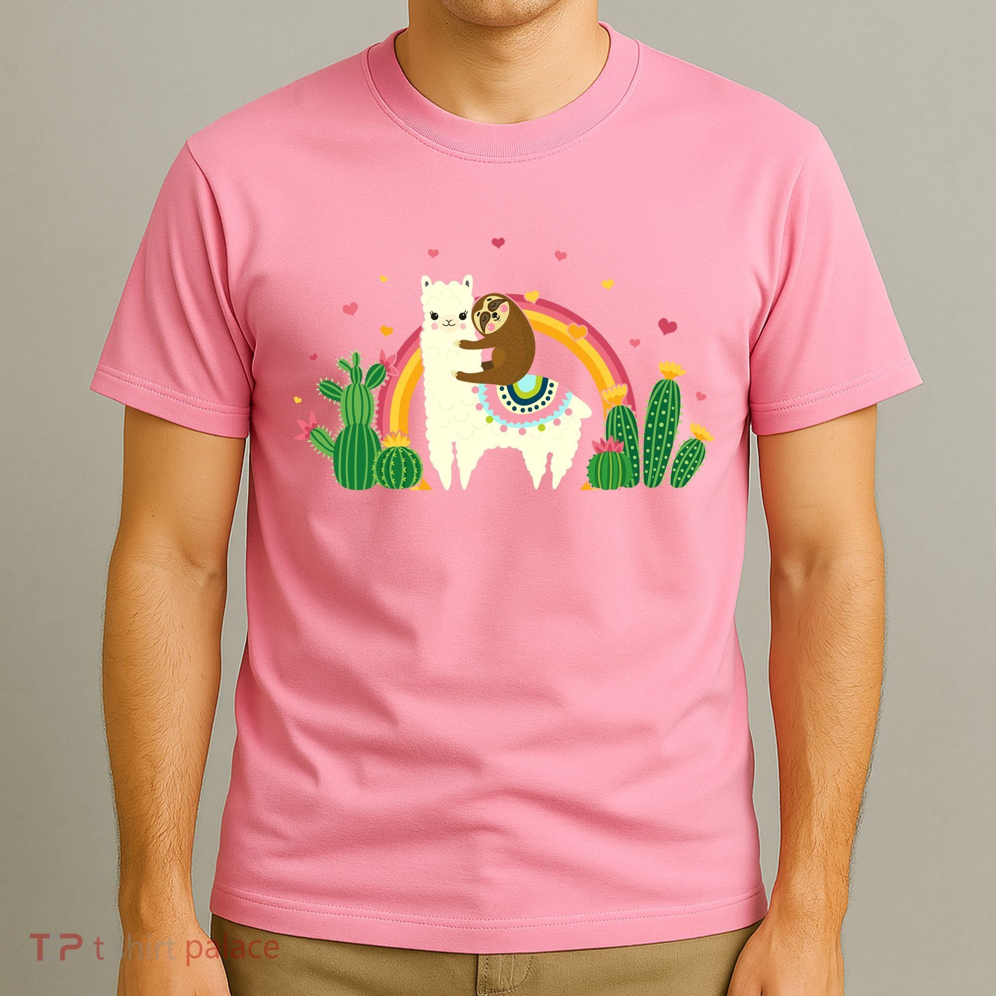 Cute Llama Sloth Love T-Shirt