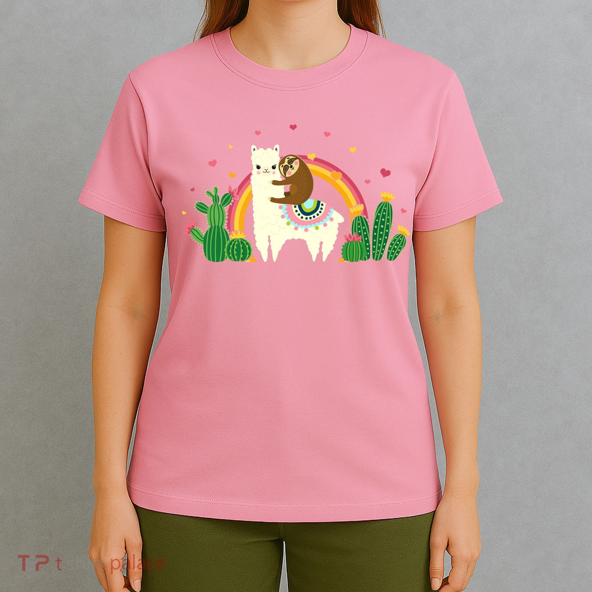Cute Llama Sloth Love T-Shirt