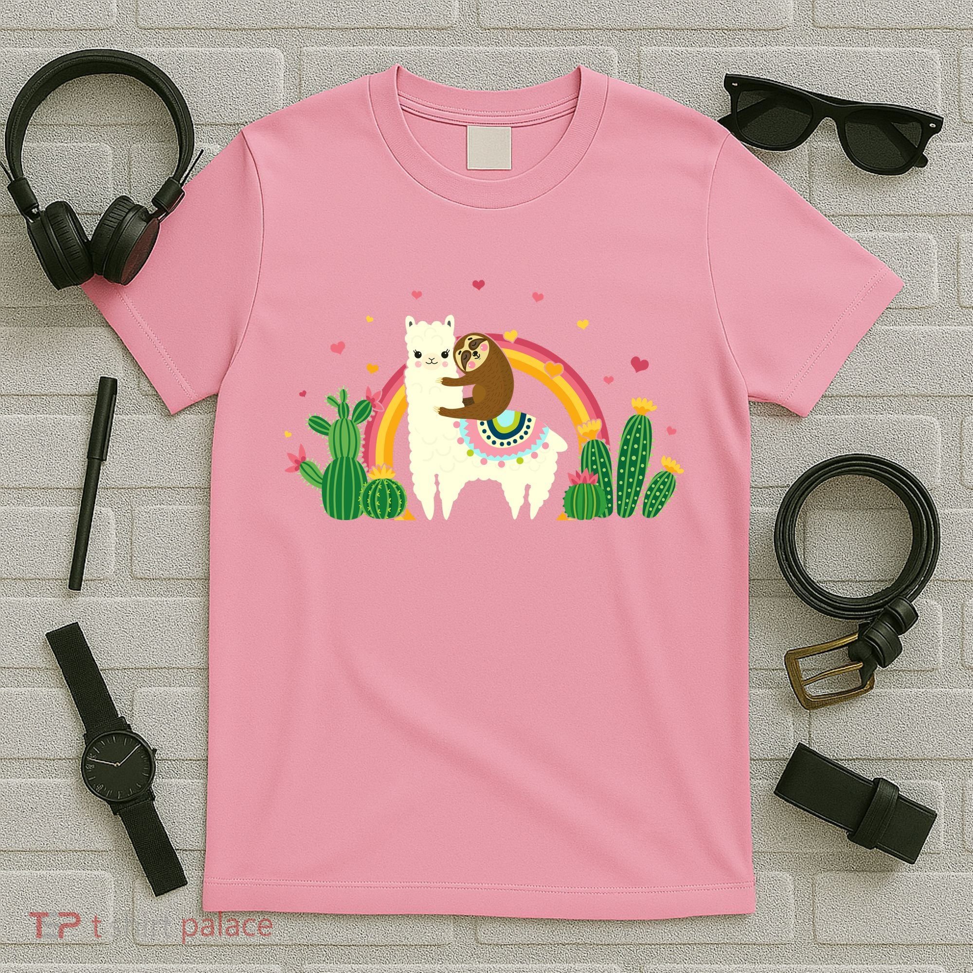 Cute Llama Sloth Love T-Shirt